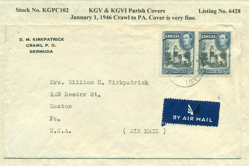 KGV & KGVI Parish Covers Crawl January 1, 1946 KGPC 102