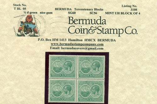 1/2 d green - mint