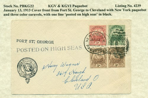 Paquebot Mail from January 13, 1913