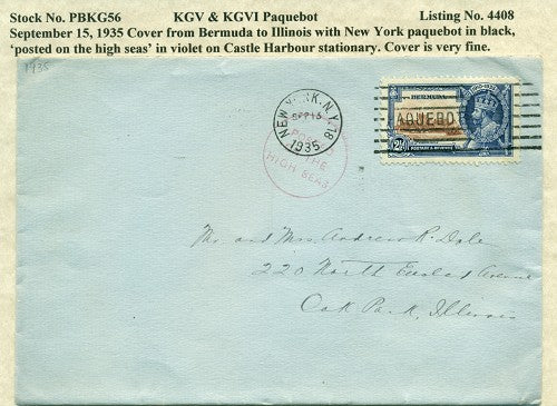 Paquebot Mail from September 15, 1935