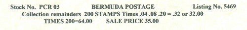 Postage Collection Remainders PCR03