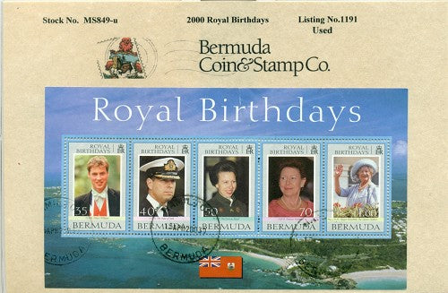 Souvenier sheet - Royal Birthdays - used