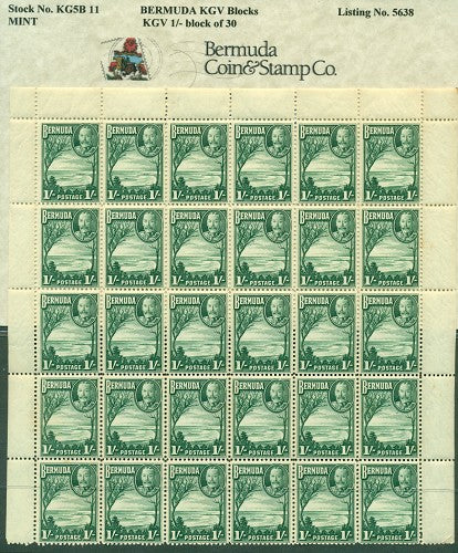Block of KGV one Shilling KG5B 11