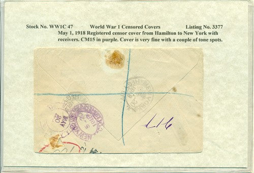 WW1 CENSOR COVER