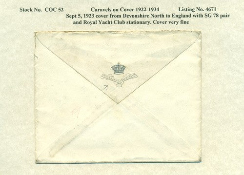 Caravels on Cover 1910-22, 52
