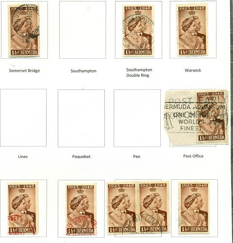 KGV & KGVI Cancels 1940s-1950s KGVI Commemoratives KGX 12B