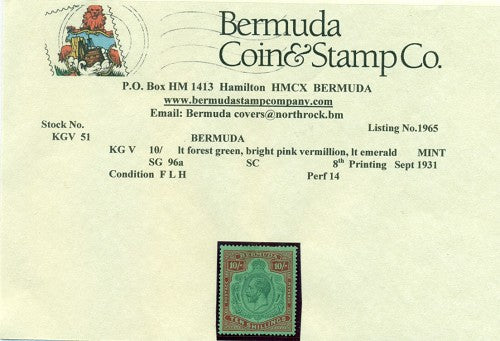 10/- 8th printing Sept 1931 - FLH