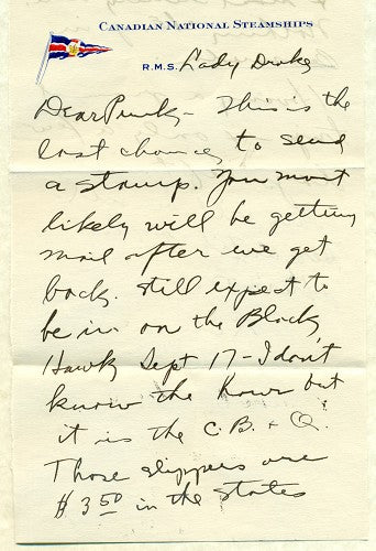 Paquebot Mail from May 9, 1937 PBM 80