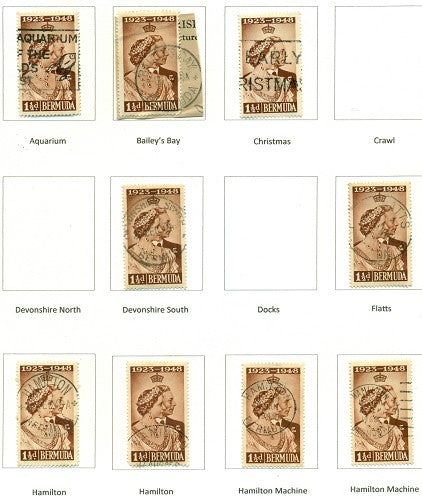 KGV & KGVI Cancels 1940s-1950s KGVI Commemoratives KGX 12B