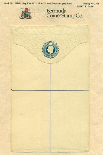 1922 Reg.Env. KGV 3d larger