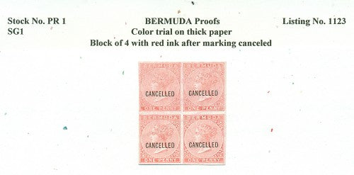 1883 Victoria 1 penny carmine proof