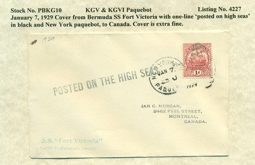 Paquebot Mail from January 7, 1929
