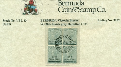 1/4 d on 1/- bluish grey - used