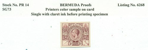 1921 KGV one shilling Proof PR14