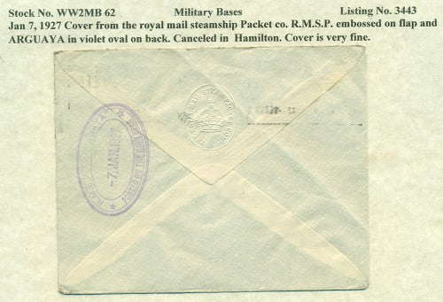 Cover from Bermuda RMSP ARGUAYA