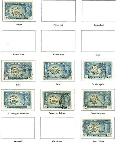 KGV & KGVI Cancels 1940s-1950s KGVI Commemoratives KGX 12