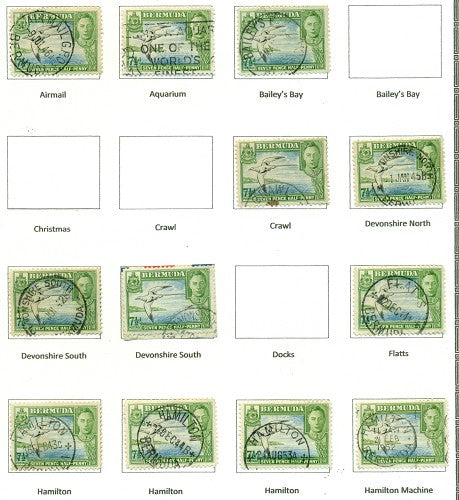 KGV & KGVI Cancels 1938 KGV Definitive KGX 09B