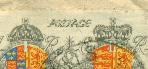 QV-QEII Flaws on Cover June 19, 1961 doubled grey crown top QFC 29