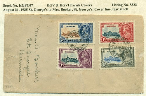 KGV & KGVI Parish Covers St. George's August 31, 1935