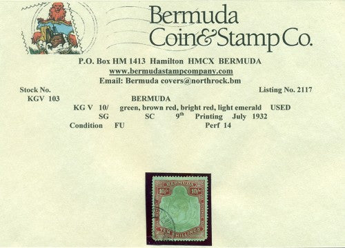 10/- Ninth printing August 1932
