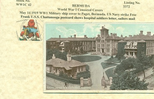 May 14, 1919 ship cover to Paget, Bermuda