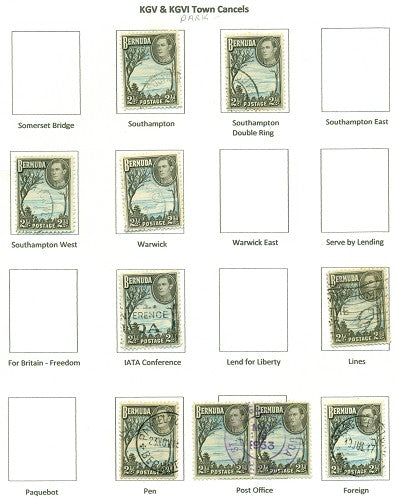 KGV & KGVI Cancels 1938 KGVI Definitive KGX 09A