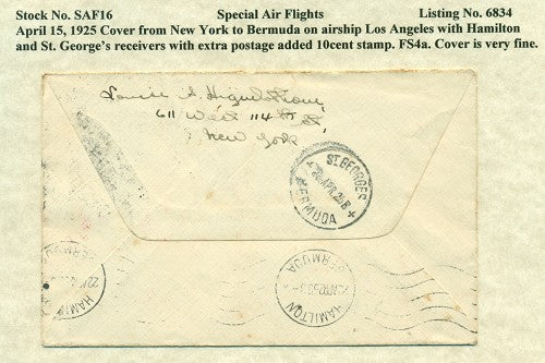 Special Air Flights 4/15/1925 SAF 16