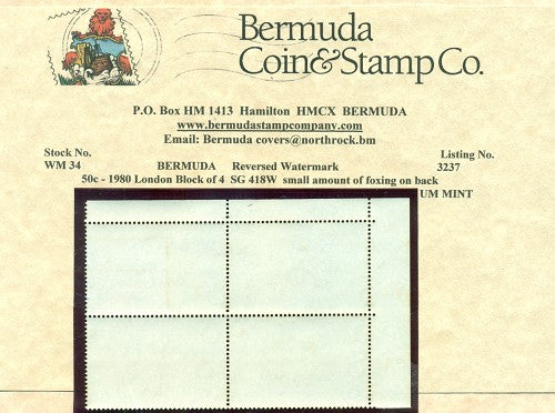 50c London 1980 - block of 4