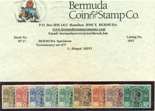 Tercentenary Specimens 2nd set