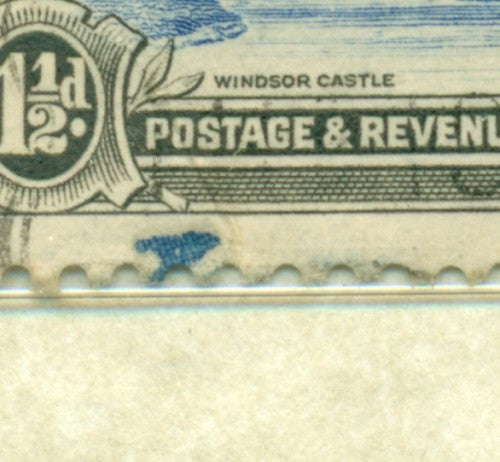 KGV & KGVI Flaws, Imprint on lower frame line A -KGF34