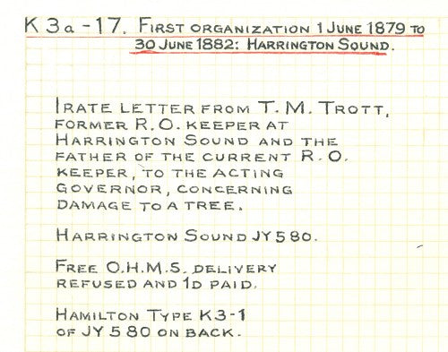 OHMS Harrington Sound- Acting Governor July 2, 1880