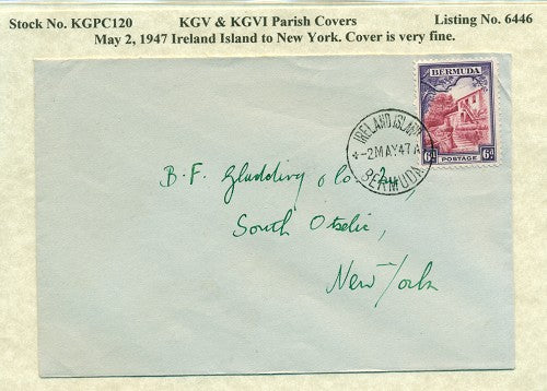 KGV & KGVI Parish Covers Ireland Island May 2, 1947 KGPC 120