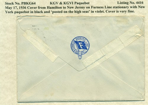Paquebot Mail from May 17, 1936