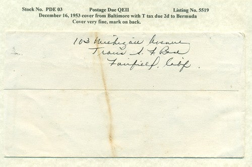 Postage Due QEII PDQ03