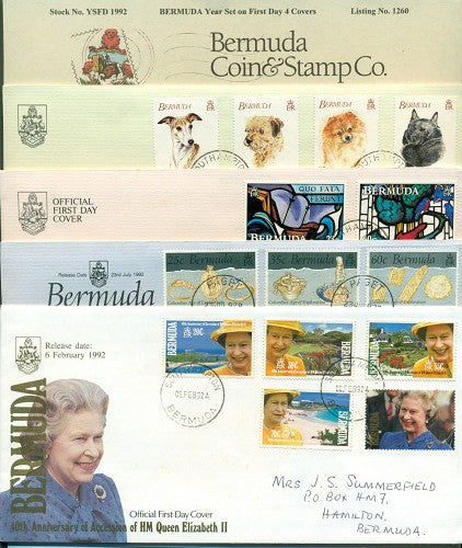 Year Set 1992 on FDC