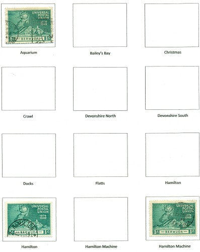 KGV & KGVI Cancels 1940s-1950s KGVI Commemoratives KGX 12A