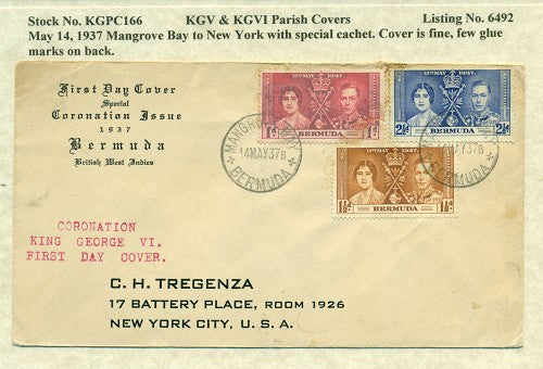 KGV & KGVI Parish Covers Mangrove Bay May 14, 1937 KGPC 166