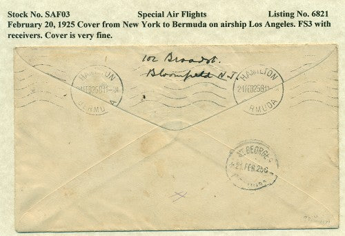 Special Air Flights February 20,1925 SAF 03