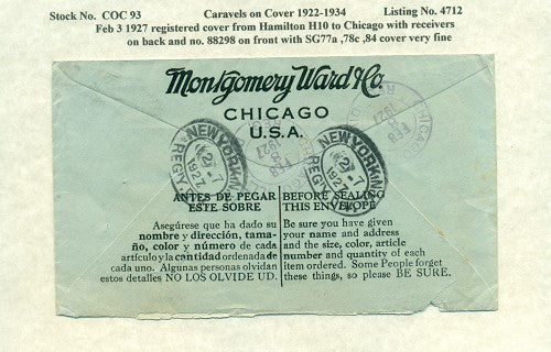 Caravels on Cover 1910-22, 93