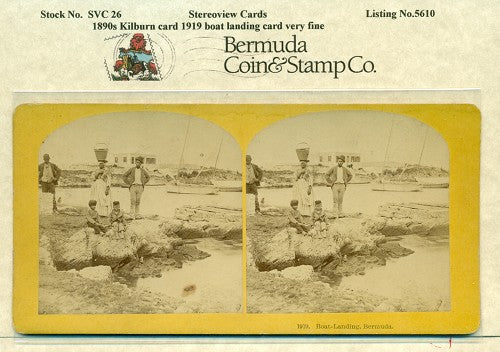Stereoview Card boat landing SVC26