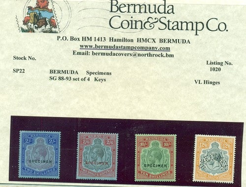 KG5 sg 88-93 Keyplate Specimens