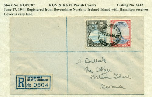 KGV & KGVI Parish Covers Devonshire North June 17, 1944 KGPC 87