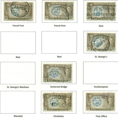 KGV & KGVI Cancels 1940s-1950s KGVI Commemoratives KGX 12