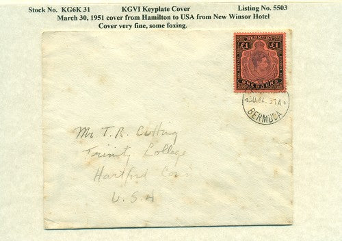 KGV & KGVI Keyplate Covers KG6K 31