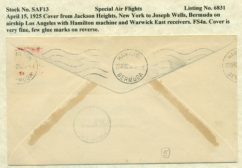 Special Air Flights 4/15/1925 SAF 13