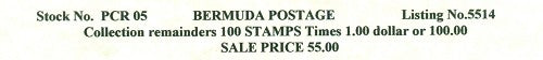 Postage Collection Remainders PCR05 #5514