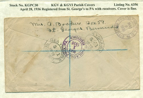 KGV & KGVI Parish Covers St. George's April 28, 1936 KGPC 30