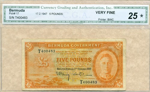 KGVI 4th series 1947 5 Pound Note