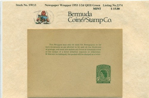 1953-1/2d QE2 news wrapper