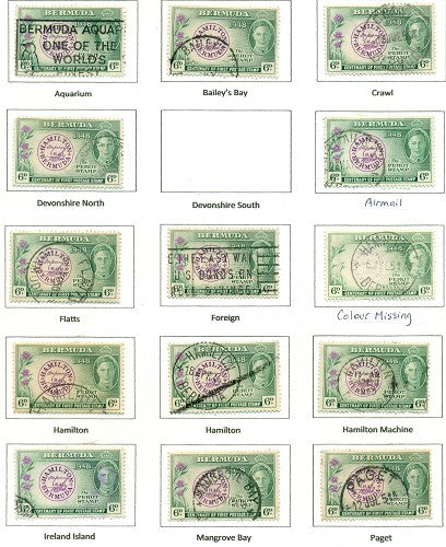 KGV & KGVI Cancels 1940s-1950s KGVI Commemoratives KGX 12